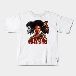 I Am Black History - Black History Month African American Kids T-Shirt